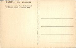 CPA Paris Perspective sur la place du Carrousel 