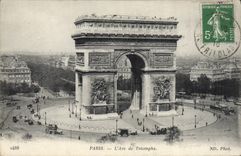 CPA Paris L'Arc de Triomphe