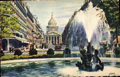 CPA Paris Place Edmond Rostand Rue Soufflot Pantheon