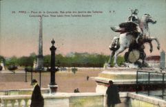 CPA Paris Place de la Concorde Vue Prise des Jardins des Tuilleries