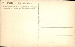 VINTAGE POSTCARD Paris the bridge Alexandre III and the esplanade of the Invalids