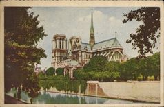 VINTAGE POSTCARD Paris Notre Dame the Bedside
