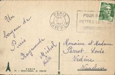 VINTAGE POSTCARD Paris Notre Dame the Bedside