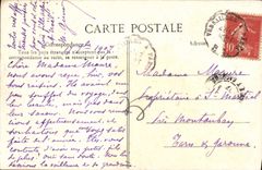 VINTAGE POSTCARD Park of Versailles Large water Basin of Neptune