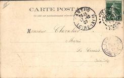 VINTAGE POSTCARD professional National school of Nantes interior Court