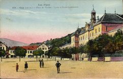 CPA Ecole Gap Place de Verdun Lycee et Ecole communale 