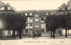 VINTAGE POSTCARD School Evreux College of girls
