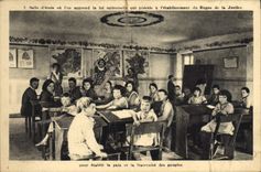 VINTAGE POSTCARD School Room of school High Studies