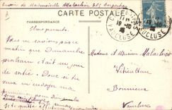 VINTAGE POSTCARD higher Elementary school young girls principal Frontage Mr. Busquet Carpentras