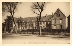 VINTAGE POSTCARD Teacher training school Agen girls