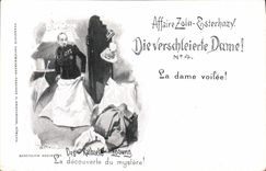 CPA Affaire Dreyfus Zola Esterhazy La dame voilee