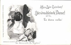 CPA Affaire Dreyfus Zola Esterhazy La dame voilee