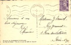 VINTAGE POSTCARD Clermont Ferrand Puy De Dome Seen Of the Golf course of Charade