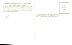 MODERN CARD The Colonnades Beach Hotel Florida Golf