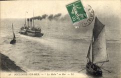 CPA Bateau Boulogne sur Mer La Malle en mer 