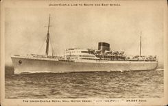 CPA Bateau Paquebot Union Castle to South and East Africa 