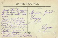 VINTAGE POSTCARD Boat Marseilles Steamer mail of China and Japan by heavy sea