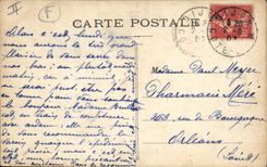 VINTAGE POSTCARD Fantasy First name Jean Boats