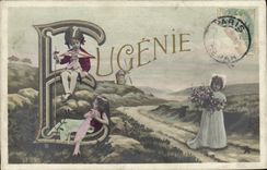 CPA Fantaisie Prenom Eugenie
