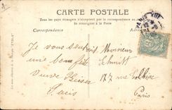 VINTAGE POSTCARD Fantasy First name Louis Bathing suit