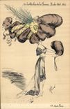 CPA Fantaisie Illustrateur Femme Les chichis de la femme Mode 1909 1910 Coiffe Coiffeur 