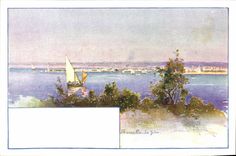 VINTAGE POSTCARD Fantasy Illustrator Casimir Raymond Marseilles the pier