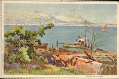 VINTAGE POSTCARD Fantasy Illustrator Casimir Raymond Toulon and his roads