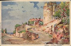 CPA Fantaisie Illustrateur Casimir Raymond Cannes Le Mont Chevalier 