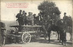 CPA Militaria La guerre dans les Vosges St Die avant l'occupation allemande Deserteurs allemands au col de Saales