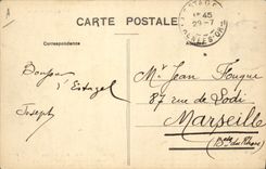 CPA Folklore Depart du fiance Types catalans 