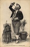 CPA Folklore Catalan buvant a la regalade 