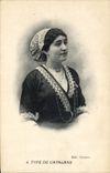 CPA Folklore Type de Catalane 