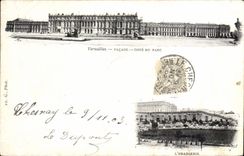 VINTAGE POSTCARD Versailles Facade Dimensions Park the orangery