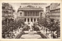 CPA Marseille Le Square De La Bourse
