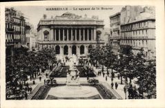 CPA Marseille Le Square De La Bourse