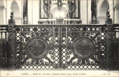 VINTAGE POSTCARD Paris Hotel Of the Invalids Vault Saint Louis Roasts furnace bridge