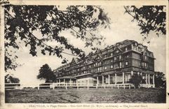 VINTAGE POSTCARD Deauville the Flowered Beach New Golf Hotel