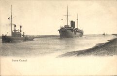 CPA Bateau Paquebot Suez Canal Egypt Egypte