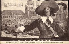 CPA Bateau Paquebot d'Artagnan de la Cie des Messageries Maritimes 