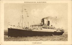 CPA Bateau Paquebot Messageries Maritimes D'Artagnan