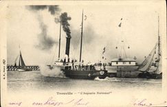 VINTAGE POSTCARD Trouville Boat the Augustin Normand