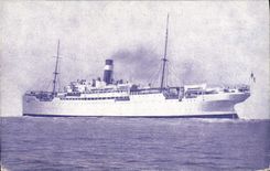 VINTAGE POSTCARD Boat Steamer Fabre Line S Asia