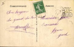 VINTAGE POSTCARD Folklore Bathing suit Woman