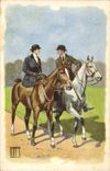 CPA Fantaisie Illustrateur Rappini Femme Cheval Hippisme