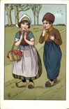 CPA Fantaisie Illustrateur Enfants Folklore Pays-Bas