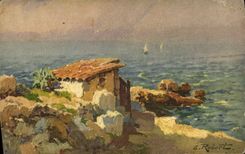 CPA Fantaisie Illustrateur Robert Paysage