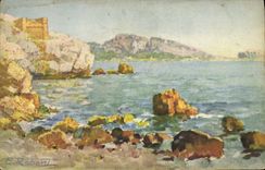 CPA Fantaisie Illustrateur Robert Paysage