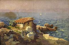 CPA Fantaisie Illustrateur Robert Paysage