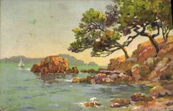 CPA Fantaisie Illustrateur Robert Paysage