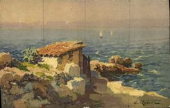 CPA Fantaisie Illustrateur Robert Paysage 